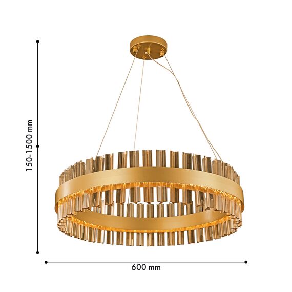 Favourite 4263-6P, подвесная люстра, D600xH150/1500, LEDx27W, 2160LM, 4000K, included, изображение 2