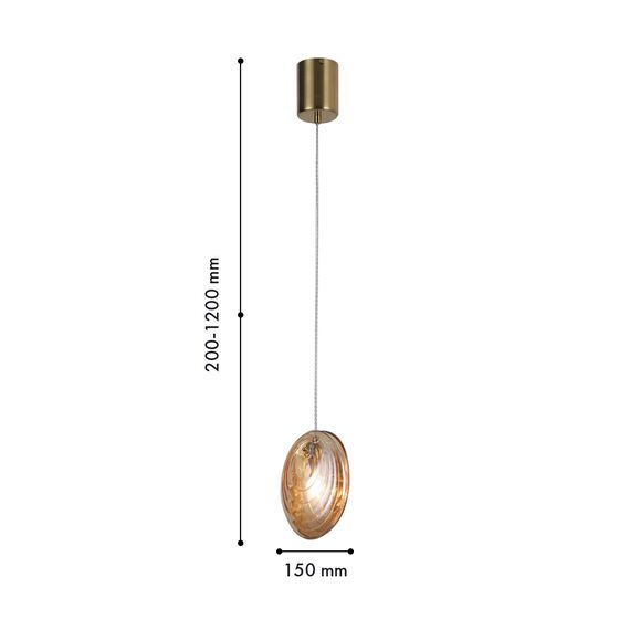 F-Promo 4485-1P, подвес, L150xH200/1200, 1xE14x60W, excluded, изображение 3