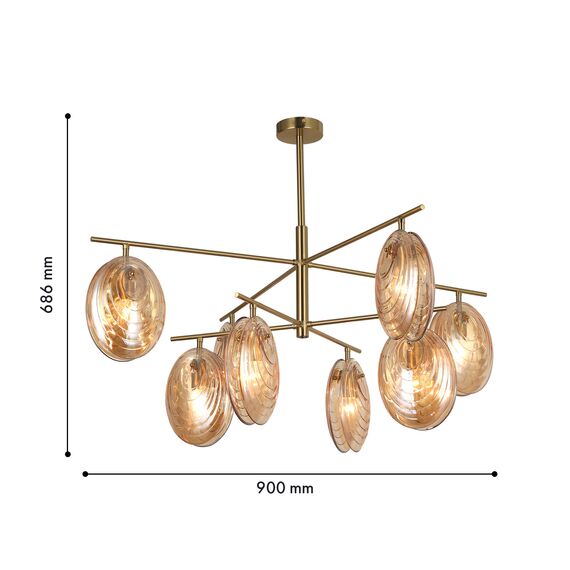 F-Promo 4485-8C, потолочная люстра, D900xH685, 8xE14x60W, excluded, изображение 3