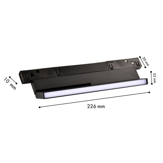 Favourite 4575-1U, трековый светильник, L226xW10.5xH52, LEDx8W, 48V, 190LM, 2700-5700K, CRI>90, beam angle:100, included, изображение 3