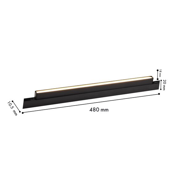 Favourite 4579-1U, трековый светильник, L480xW10.5xH18, LEDx12W, 48V, 380LM, 2700-5700K, CRI>90, beam angle:100, included, изображение 3