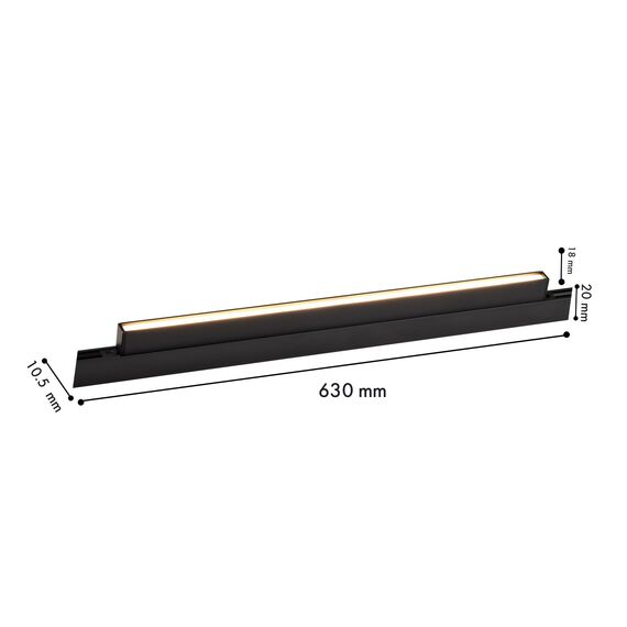 Favourite 4580-1U, трековый светильник, L630xW10.5xH18, LEDx16W, 48V, 570LM, 2700-5700K, CRI>90, beam angle:100, included, изображение 3