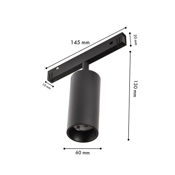 Favourite 4582-1U, трековый светильник, D60xL145xH130, LEDx18W, 48V, 1020LM, 2700-5700K, CRI>90, beam angle:36, included, изображение 3