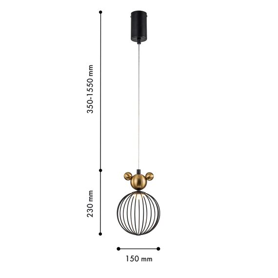 F-Promo 4748-1P, Подвес, D150xH350/1550, LEDx5W, 230LM, 4000K, included, изображение 3