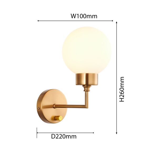 Favourite 2670-1W, настенный светильник, D220xW100xH260, 1xE14x40W, excluded, dimmer, изображение 3