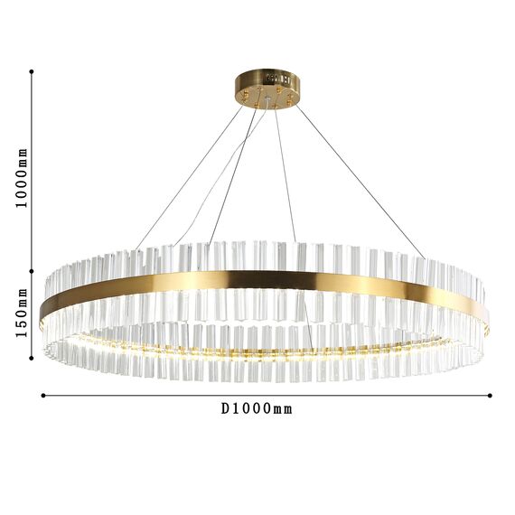 Favourite 4012-10P, подвесная люстра, D1000xH150/1150, LEDx63W, 5040LM, 4000K, included, изображение 3