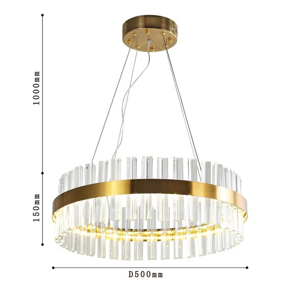 Favourite 4012-5P, подвесная люстра, D500xH150/1150, LEDx31W, 2480LM, 4000K, included, изображение 3
