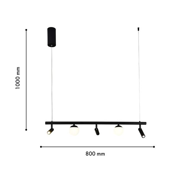 F-Promo 4179-5P, подвесная люстра, L800xW100xH240/1000, 3xLEDx3W + 2xLEDx5W, 855LM, 4000K, included, изображение 3