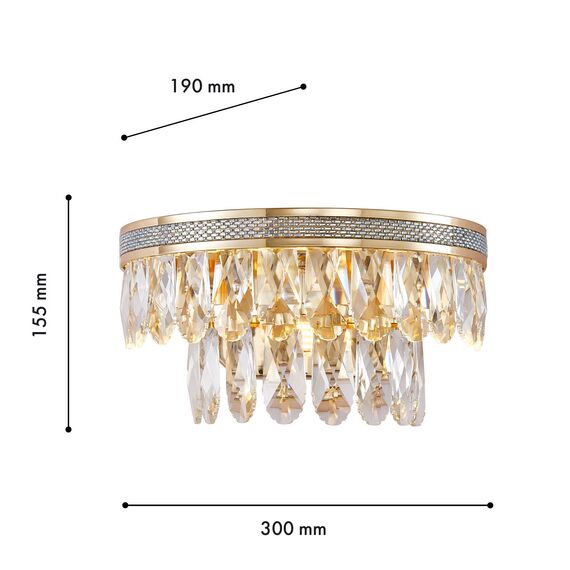 Favourite 4207-2W, настенный светильник, D190xW300xH160, 1xG9x40W, excluded + LEDx3W, 3000K, included, изображение 3