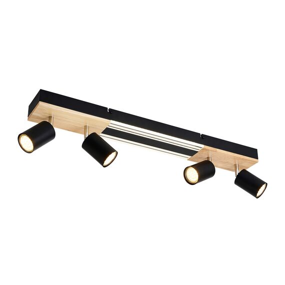 F-Promo 4437-4C, потолочный светильник, L700xW90xH175, 4xGU10x50W, excluded + LEDx12W, 1200LM, 4000K, included
