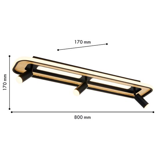 F-Promo 4439-3C, потолочный светильник, L800xW170xH170, LEDx40W, 4300LM, 3000-6000K, included, remote control, изображение 3