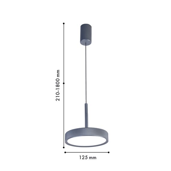 Favourite 4508-1P, подвес, D125xH210/1800, LEDx10W, 600LM, 4000K, IP20, CRI>90, included, изображение 2