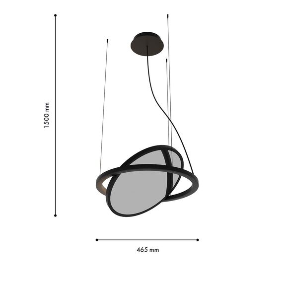 Favourite 4636-1P, подвес, D460xH500/1500, LEDx30W, 2625LM, 4000K, IP20, included, изображение 3