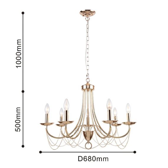 F-Promo 2591-7P, подвесная люстра, D680xH500/1500, 7xE14x40W, excluded, изображение 3
