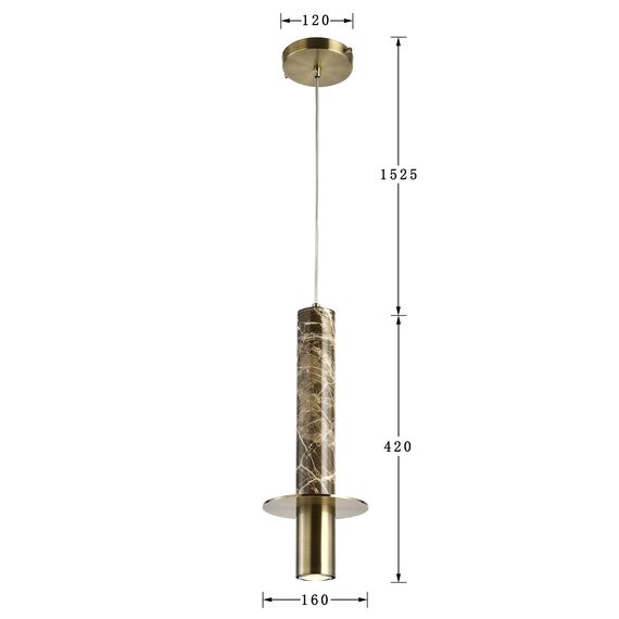 Favourite 2747-1P, подвес, D160xH420/1945, 1xGU10LEDx5W, 400LM, 3000K, included, изображение 3