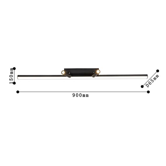 Favourite 4089-2C, потолочный светильник, L900xW65xH150, LEDx28W + 2xLEDx3W, 2720LM, 4000K, included, remote control, изображение 3
