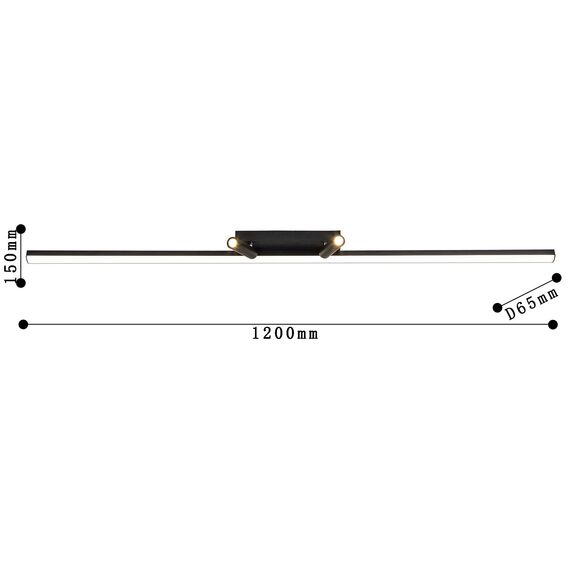 Favourite 4089-3C, потолочный светильник, L1200xW65xH150, LEDx33W + 2xLEDx3W, 3120LM, 4000K, included, remote control, изображение 3