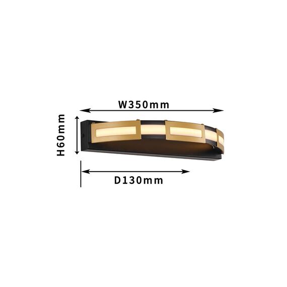 Favourite 4131-1W, настенный светильник, D125xW350xH60, LEDx10W, 864LM, 4000K, included, изображение 3