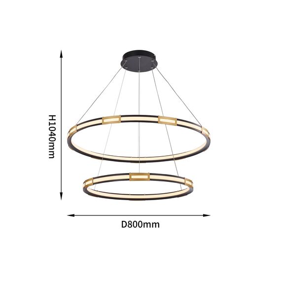 Favourite 4131-2P, подвесная люстра, D800xH250/1080, LEDx103W, 9288LM, 4000K, included, изображение 3