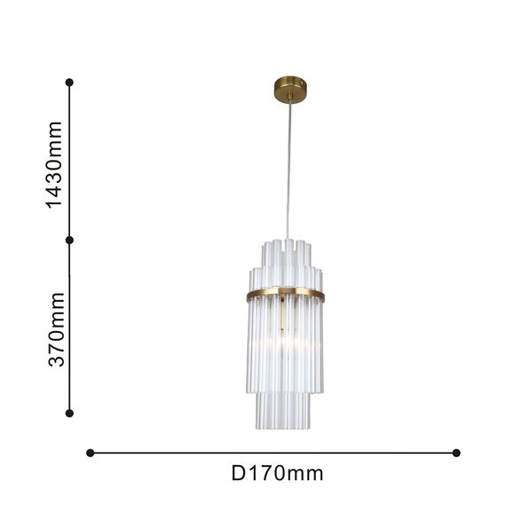 Favourite 4203-1P, подвес, D170xH500/1800, 1xE14x40W, excluded, изображение 3