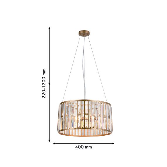F-Promo 4483-5P, подвесная люстра, D400xH220/1200, 5xE14x60W, excluded, изображение 3