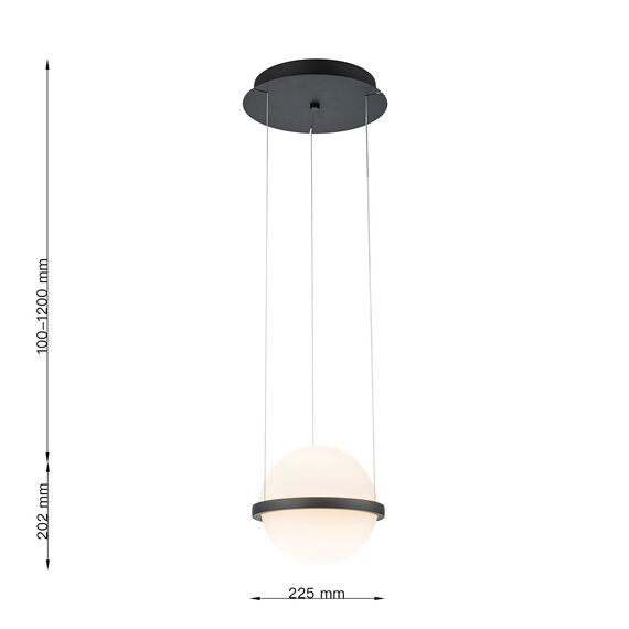 Favourite 4502-1P, подвес, D225xH190/1200, LEDx20W, 1200LM, 3000K, included, изображение 3