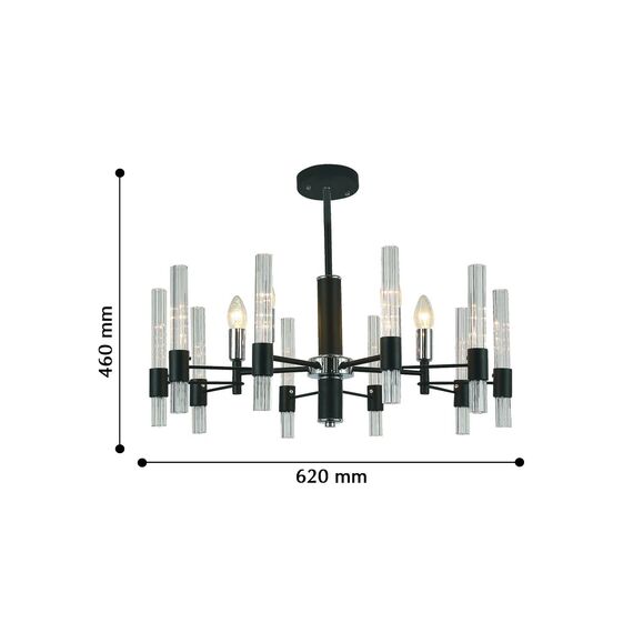 F-Promo 2490-5P, люстра, D620xH460, 5xE14x40W, excluded, изображение 3