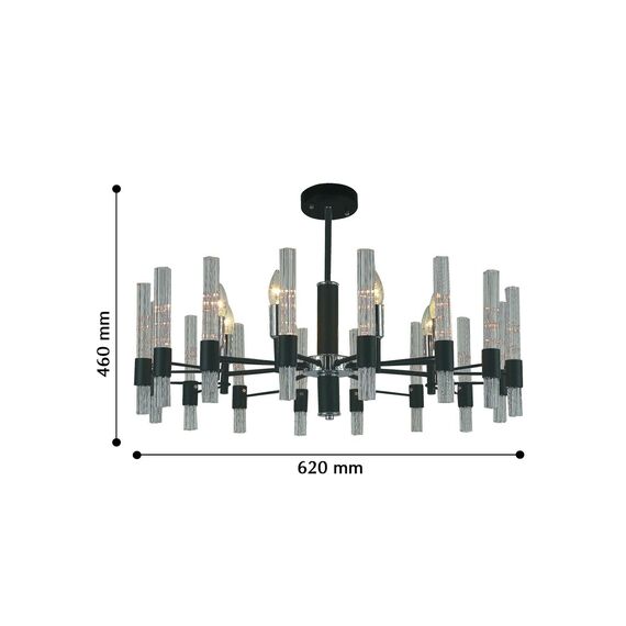 F-Promo 2490-8P, люстра, D740xH460, 8xE14x40W, excluded, изображение 3