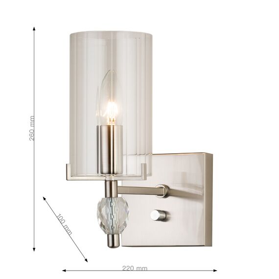 Favourite 2704-1W, настенный светильник, D220xW100xH260, 1xE14x40W, excluded, dimmer, изображение 3