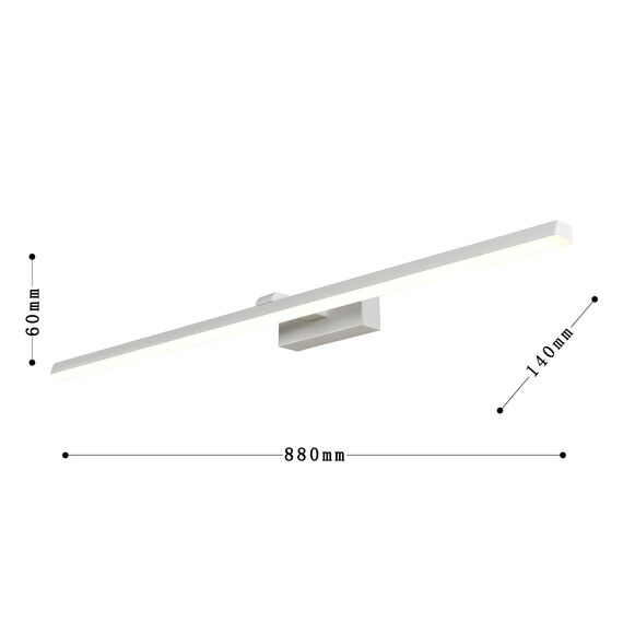 Favourite 3044-3W, настенный светильник, D140xW880xH60, 1xLEDx16W, 1280LM, 4000K, IP44, included, изображение 3