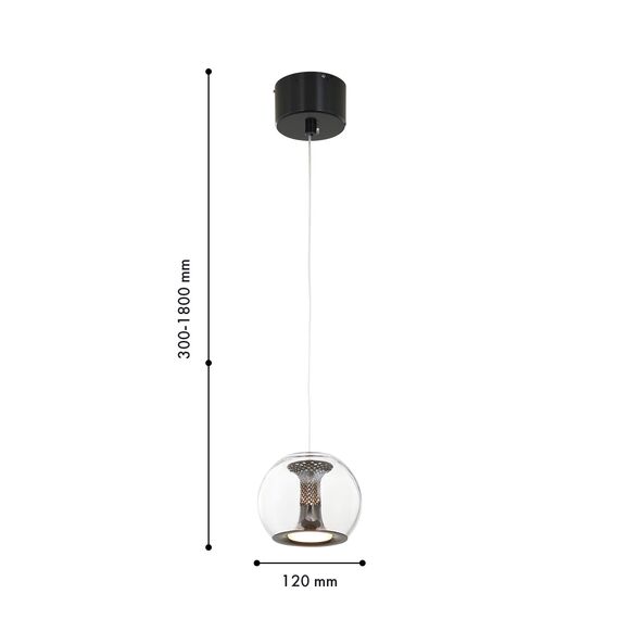 Favourite 4335-1P, подвес, D120xH300/1800, LEDx7W, 560LM, 4000K, included, изображение 2