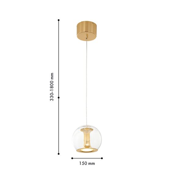 Favourite 4338-1P, подвес, D150xH330/1800, LEDx9W, 720LM, 4000K, included, изображение 2