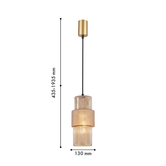 F-Promo 4343-1P, подвес, D130xH435/1935, 1xE27x40W, excluded, изображение 2