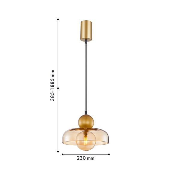 F-Promo 4350-1P, подвес, D230xH385/1885, 1xG9LEDx5W, excluded, изображение 2
