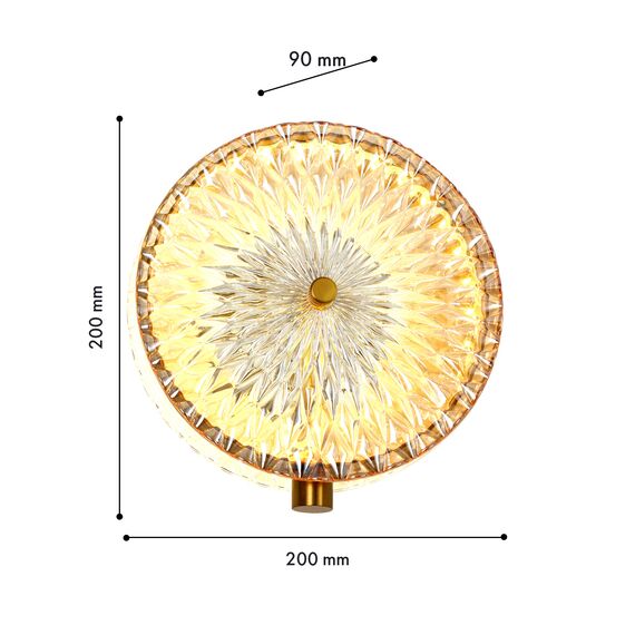 Favourite 4488-2W, настенный светильник, D90xW200xH200, LEDx8W, 550LM, 4000K, included, изображение 2