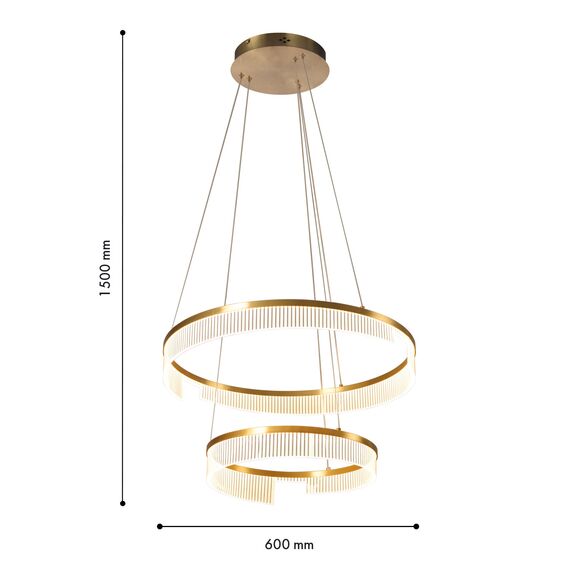 F-Promo 4678-6P, подвесная люстра, D600xH505/1500, LEDx50W, 3100LM, 3000K, IP20, included, изображение 2