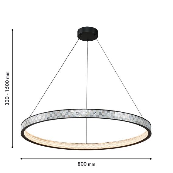 Favourite 4704-8P, подвесная люстра, D800xH300/1500, LEDx45W, 1350LM, 4000K, included, изображение 3