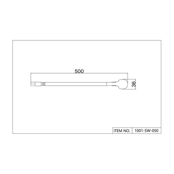 Favourite 1001-SW-050, сетевой шнур, L500xW36, IP20, изображение 2