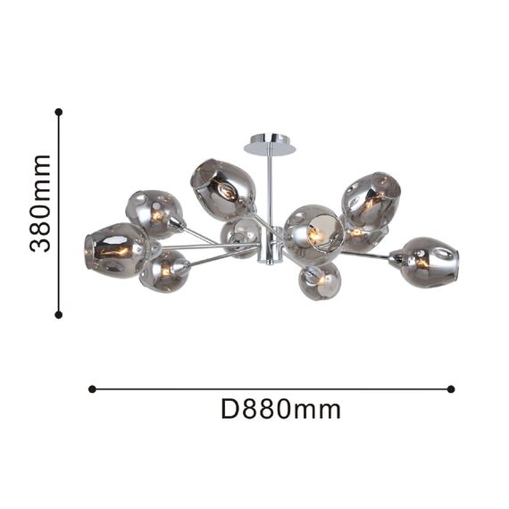 F-Promo 2657-10U, потолочная люстра, D880xH380, 10xE14x40W, excluded, изображение 3
