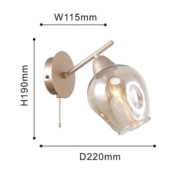 F-Promo 2658-1W, настенный светильник, D220xW115xH190, 1xE14x40W, excluded, switch, изображение 3