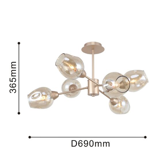F-Promo 2658-6U, потолочная люстра, D690xH365, 6xE14x40W, excluded, изображение 3
