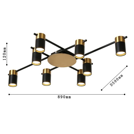 Favourite 2825-8P, потолочная люстра, L890xW590xH120, 8xGU10x35W, included, изображение 3