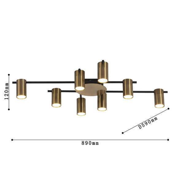 Favourite 2827-8P, потолочная люстра, L890xW590xH120, 8xGU10x35W, included, изображение 3