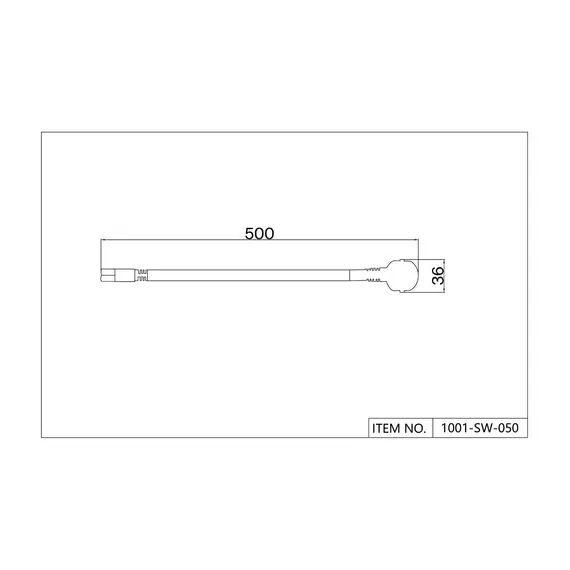 Favourite 1001-SW-050, сетевой шнур, L500xW36, IP20, изображение 2