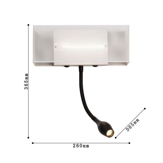 Favourite 4066-2W, настенный светильник, D85xW260xH365, 1xLEDx3W + 1xLEDx6W, 720LM, 4000K, included, switch, изображение 3