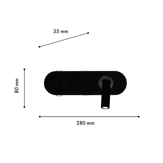 F-Promo 4170-5W, настенный светильник, D35xW280xH80, LEDx4W + 1xLEDx3W, 315LM, 4000K, included, switch, изображение 3