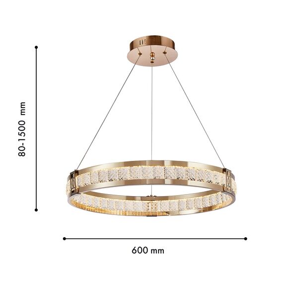 Favourite 4206-6P, подвесная люстра, D600xH80/1500, 2xLEDx31W, 7120LM, 3000K, included, изображение 3