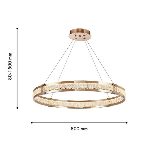 Favourite 4206-8P, подвесная люстра, D800xH80/1500, 2xLEDx41W, 8200LM, 3000K, included, изображение 3