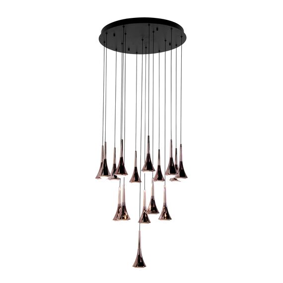 Favourite 4292-16P, подвесная люстра, D600xH1500/1770, 16xLEDx4W, 6400LM, 4000K, included