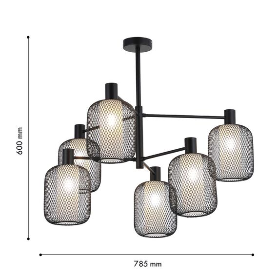 F-Promo 4602-6C, потолочная люстра, D785xH600, 6xE14x60W, excluded, изображение 3